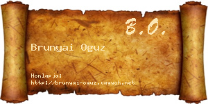 Brunyai Oguz névjegykártya